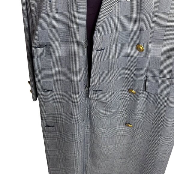 Vintage‎ Talbots Houndstooth Double-Breasted Blazer Dress Gold Buttons Size 10 - Picture 7 of 13